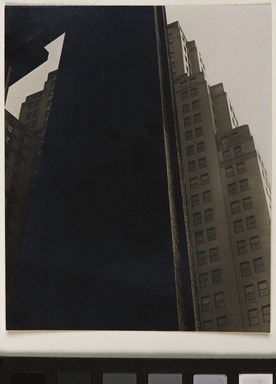 Consuelo Kanaga (American, 1894-1978). <em>[Untitled] (New York from Building Series)</em>, 1930s or 1940s. Gelatin silver print, Image: 3 5/8 x 3 in. (9.2 x 7.6 cm). Brooklyn Museum, Gift of Wallace B. Putnam from the Estate of Consuelo Kanaga, 82.65.245 (Photo: Brooklyn Museum, 82.65.245_overall_PS20.jpg)