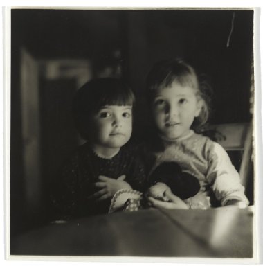 Consuelo Kanaga (American, 1894-1978). <em>[Untitled] (Two Children)</em>. Gelatin silver print, 4 1/8 x 4 in. (10.5 x 10.2 cm). Brooklyn Museum, Gift of Wallace B. Putnam from the Estate of Consuelo Kanaga, 82.65.282 (Photo: Brooklyn Museum, 82.65.282_PS2.jpg)