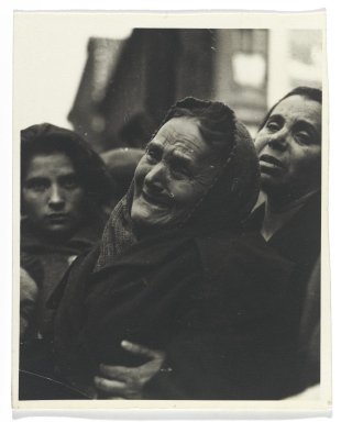 Consuelo Kanaga (American, 1894-1978). <em>[Untitled] (Grieving Woman)</em>. Gelatin silver print, 5 1/8 x 4 in. (13 x 10.2 cm). Brooklyn Museum, Gift of Wallace B. Putnam from the Estate of Consuelo Kanaga, 82.65.287 (Photo: Brooklyn Museum, 82.65.287_PS2.jpg)