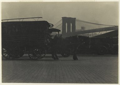 Consuelo Kanaga (American, 1894–1978). <em>Untitled (Downtown New York)</em>, 1922–1924. Gelatin silver print, frame: 20 1/16 × 15 1/16 × 1 1/2 in. (51 × 38.3 × 3.8 cm). Brooklyn Museum, Gift of Wallace B. Putnam from the Estate of Consuelo Kanaga, 82.65.401 (Photo: Brooklyn Museum, 82.65.401_PS2.jpg)