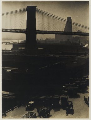 Consuelo Kanaga (American, 1894-1978). <em>[Untitled] (Pier 27)</em>, 1922-1924. Gelatin silver photograph, 9 3/4 x 7 1/4 in. (24.8 x 18.4 cm). Brooklyn Museum, Gift of Wallace B. Putnam from the Estate of Consuelo Kanaga, 82.65.420 (Photo: Brooklyn Museum, 82.65.420_PS2.jpg)