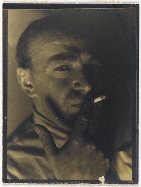 Consuelo Kanaga (American, 1894-1978). <em>Portrait of a  Man</em>, 1930s. Toned gelatin silver photograph, Image: 4 1/4 x 3 1/8 in. (10.8 x 7.9 cm). Brooklyn Museum, Gift of Wallace B. Putnam from the Estate of Consuelo Kanaga, 82.65.432 (Photo: Brooklyn Museum, 82.65.432_PS2.jpg)