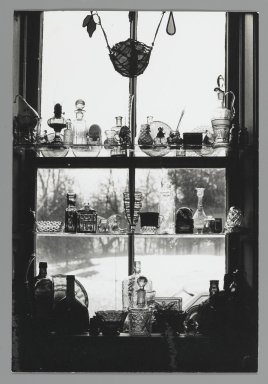 Consuelo Kanaga (American, 1894-1978). <em>[Untitled] (Bottles in Window at the Icehouse)</em>, after 1940. Gelatin silver print, 9 1/4 x 6 1/4 in. (23.5 x 15.9 cm). Brooklyn Museum, Gift of Wallace B. Putnam from the Estate of Consuelo Kanaga, 82.65.445 (Photo: Brooklyn Museum, 82.65.445_PS2.jpg)