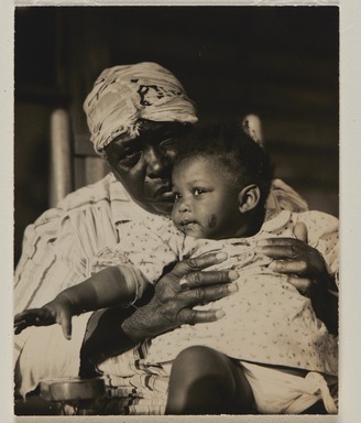 Consuelo Kanaga (American, 1894-1978). <em>Woman with Child, Tennessee</em>, 1948-1950. Toned gelatin silver print, frame: 20 1/16 × 15 1/16 × 1 1/2 in. (51 × 38.3 × 3.8 cm). Brooklyn Museum, Gift of Wallace B. Putnam from the Estate of Consuelo Kanaga, 82.65.452 (Photo: Brooklyn Museum, 82.65.452_PS20.jpg)