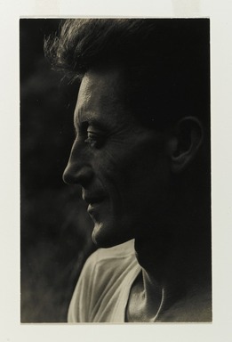 Consuelo Kanaga (American, 1894-1978). <em>Harvey Zook</em>, ca. 1940. Toned gelatin silver photograph, Image: 7 3/4 x 4 7/8 in. (19.7 x 12.4 cm). Brooklyn Museum, Gift of Wallace B. Putnam from the Estate of Consuelo Kanaga, 82.65.73 (Photo: Brooklyn Museum, 82.65.73_PS2.jpg)