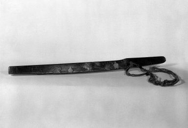  <em>Bokuto (Wooden Sword)</em>, 17th century. Lacquered wood, 1 1/4 x 18 1/2 in. (3.2 x 47 cm). Brooklyn Museum, Gift of Charles Brandon, 83.180. Creative Commons-BY (Photo: Brooklyn Museum, 83.180_bw.jpg)