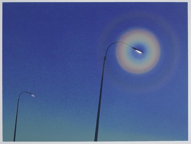 Ching Ho Cheng (American, 1946-1989). <em>Street Lamps</em>, 1978. Silkscreen airbrush, Image: 20 1/8 x 26 3/4 in. (51.1 x 68 cm). Brooklyn Museum, Gift of Paul Leeman, 83.219.8. © artist or artist's estate (Photo: Brooklyn Museum, 83.219.8_PS9.jpg)