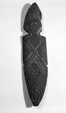  <em>Ancestral Board (Gope)</em>. Wood, pigment, 22 3/4 x 5 1/2 in. (57.8 x 14 cm). Brooklyn Museum, Gift of Marcia and John Friede and Mrs. Melville W. Hall, 83.246.1. Creative Commons-BY (Photo: Brooklyn Museum, 83.246.1_bw.jpg)
