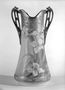  <em>Vase</em>, ca. 1920. Porcelain, Other: 13 1/4 x 7 x 5 in. (33.7 x 17.8 x 12.7 cm). Brooklyn Museum, Gift of Ann Dolan, 84.120. Creative Commons-BY (Photo: Brooklyn Museum, 84.120_bw.jpg)