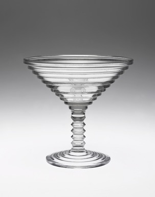 Anchor Hocking Glass Company. <em>Cocktail Glass, "Manhattan" Pattern</em>, ca. 1938-1941. Glass, 5 1/8 x 5 3/8 x 5 3/8 in. (13 x 13.7 x 13.7 cm). Brooklyn Museum, Gift of Paul F. Walter, 84.124.20. Creative Commons-BY (Photo: , 84.124.20_overall_PS9.jpg)