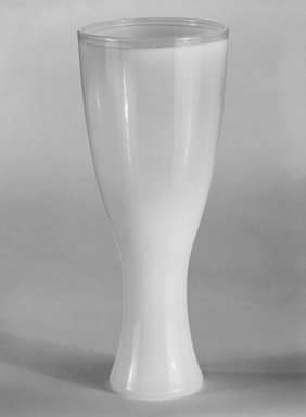 Russel Wright (American, 1904-1976). <em>Stem Glass, "Theme Formal Ware,"</em> ca. 1963. Glass, 7 1/8 x 2 7/8 x 2 7/8 in. (18.1 x 7.3 x 7.3 cm). Brooklyn Museum, Gift of Paul F. Walter, 84.124.6. Creative Commons-BY (Photo: Brooklyn Museum, 84.124.6_bw.jpg)