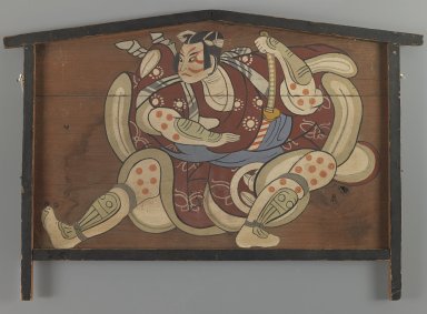  <em>Ema</em>, early 20th century. Ink and color on cryptomeria wood, 16 1/2 x 23 1/2 in. (41.9 x 59.7 cm). Brooklyn Museum, Gift of Stanley J. Love, 84.138.1 (Photo: Brooklyn Museum, 84.138.1_IMLS_PS3.jpg)