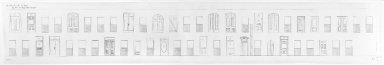 Alice Aycock (American, born 1946). <em>The City of the Dead: The City of Doors: 1897</em>, 1979. Graphite on vellum, 15 1/2 x 96 in. Brooklyn Museum, Gift of Estelle Schwartz, 84.162. © artist or artist's estate (Photo: Brooklyn Museum, 84.162_SL3.jpg)