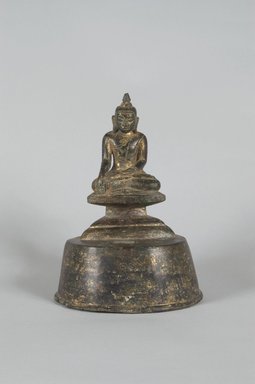  <em>Seated Buddha</em>, 14th century. Gilt bronze, 8 x 5 5/16 in. (20.3 x 13.5 cm). Brooklyn Museum, Gift of Dr. Harvey Lederman, 84.194.23. Creative Commons-BY (Photo: Brooklyn Museum, 84.194.23_PS5.jpg)