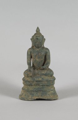  <em>Buddha</em>, 14th century. Bronze, 8 x 5 5/16 in. (20.3 x 13.5 cm). Brooklyn Museum, Gift of Dr. Harvey Lederman, 84.194.24. Creative Commons-BY (Photo: Brooklyn Museum, 84.194.24_PS5.jpg)