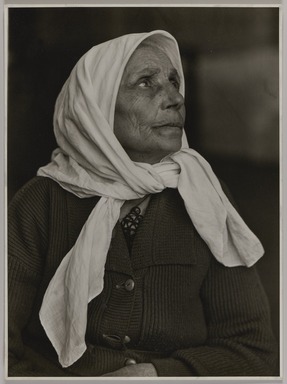 Lewis Wickes Hine (American, 1874-1940). <em>Woman. Ellis Island, New York</em>, 1904. Gelatin silver print, image: 13 1/2 x 9 7/8 in. (34.3 x 25.1 cm). Brooklyn Museum, Gift of Walter and Naomi Rosenblum, 84.237.3 (Photo: Brooklyn Museum, 84.237.3_PS20.jpg)