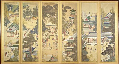  <em>The Pleasant Life of Guo Fenyang</em>, 19th century. Ink and color on silk, 79 1/2 x 142 1/2 in.  (201.9 x 362.0 cm). Brooklyn Museum, Gift of John Gruber, 84.251 (Photo: Brooklyn Museum, 84.251_SL3.jpg)