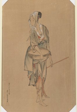  <em>Girl with Basket</em>, ca. 1900. Woodblock print, 17 3/8 x 10 3/4 in. (44.1 x 27.3 cm). Brooklyn Museum, Gift of Dr. and Mrs. John P. Lyden, 84.261.1 (Photo: Brooklyn Museum, 84.261.1_IMLS_PS3.jpg)
