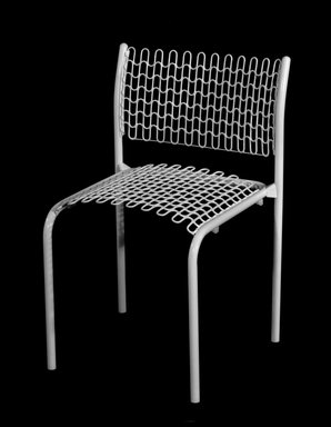 David Rowland (American, born 1924). <em>"Sof-Tech" Side Chair</em>, ca. 1979. Tubular steel, plastic-coated springs, 29 7/8 x 19 1/2 x 16 7/8 in. (75.9 x 49.5 x 42.9 cm). Brooklyn Museum, Gift of Thonet, 84.33.2. Creative Commons-BY (Photo: Brooklyn Museum, 84.33.2_bw.jpg)