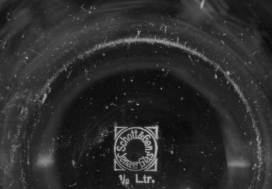 Wilhelm Wagenfeld (1900-1990). <em>Teapot</em>, 1930-1934. Glass, Other: 4 1/8 x 9 3/4 x 5 1/2 in. (10.5 x 24.8 x 14 cm). Brooklyn Museum, Gift of Barry Friedman, 84.64.1. Creative Commons-BY (Photo: Brooklyn Museum, 84.64.1_mark_cropped_bw.jpg)