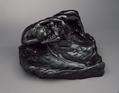 Auguste Rodin (French, 1840-1917). <em>The Fallen Angel, or Illusions Received by the Earth (La Chute d'un ange, ou Les Illusions reçues par la Terre)</em>, by 1900; cast before 1952. Bronze, 20 1/2 x 32 3/4 x 22 1/4 in.  (52.1 x 83.2 x 56.5 cm). Brooklyn Museum, Gift of Iris and B. Gerald Cantor, 84.77.5. Creative Commons-BY (Photo: Brooklyn Museum, 84.77.5_SL3.jpg)