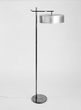 Kurt Versen (American, born Germany, 1901-1997). <em>Standing Lamp</em>, early 1930s. Chromed and copper-plated metal, Overall: 60 1/8 x 14 x 14 in. (152.7 x 35.6 x 35.6 cm). Brooklyn Museum, H. Randolph Lever Fund, 85.164.2. Creative Commons-BY (Photo: Brooklyn Museum, 85.164.2_view1_bw.jpg)