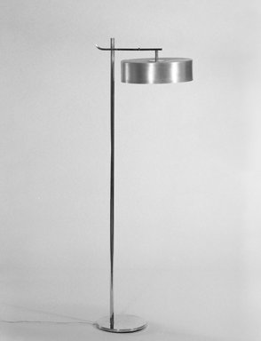 Kurt Versen (American, born Germany, 1901-1997). <em>Standing Lamp</em>, early 1930s. Chromed and copper-plated metal, Overall: 60 1/8 x 14 x 14 in. (152.7 x 35.6 x 35.6 cm). Brooklyn Museum, H. Randolph Lever Fund, 85.164.2. Creative Commons-BY (Photo: Brooklyn Museum, 85.164.2_view4_bw.jpg)