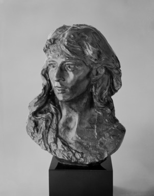 Auguste Rodin (French, 1840-1917). <em>Mignon</em>, 1870; cast 1966. Bronze, 16 1/4 x 11 7/8 x 10 1/8in. (41.3 x 30.2 x 25.7cm). Brooklyn Museum, Gift of the Iris and B. Gerald Cantor Foundation, 85.173.2. Creative Commons-BY (Photo: Brooklyn Museum, 85.173.2_bw_SL3.jpg)