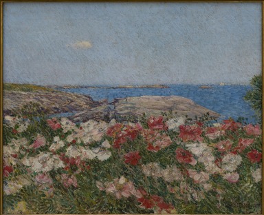 Frederick Childe Hassam (American, 1859–1935). <em>Poppies on the Isles of Shoals</em>, 1890. Oil on canvas, frame: 25 3/4 x 29 5/8 x 4 in. (65.4 x 75.2 x 10.2 cm). Brooklyn Museum, Gift of Mary Pratt Barringer and Richardson Pratt, Jr. in memory of Richardson and Laura Pratt, 85.286 (Photo: Brooklyn Museum, 85.286_PS20.jpg)