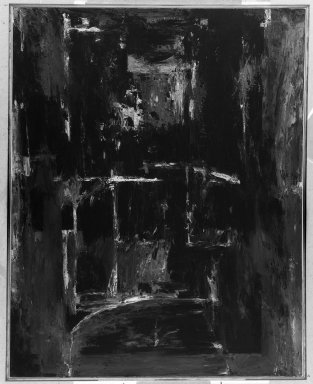 Gertrude Greene (American, 1904-1956). <em>Tracery</em>, 1954. Oil on canvas, frame: 44 7/8 × 35 7/8 × 2 in. (114 × 91.1 × 5.1 cm). Brooklyn Museum, Gift of Balcomb Greene, 85.288. © artist or artist's estate (Photo: Brooklyn Museum, 85.288_bw.jpg)