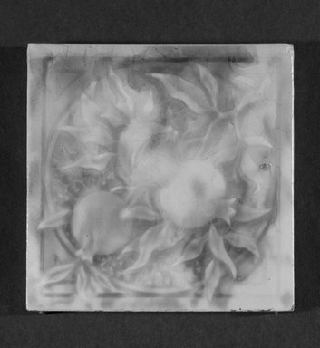 International Tile Company. <em>Tile</em>, 1882-1888. Earthenware, 1/2 x 4 1/2 x 4 1/2 in. (1.3 x 11.4 x 11.4 cm). Brooklyn Museum, Gift of Florence I. Barnes, 85.6.4. Creative Commons-BY (Photo: Brooklyn Museum, 85.6.4_bw.jpg)