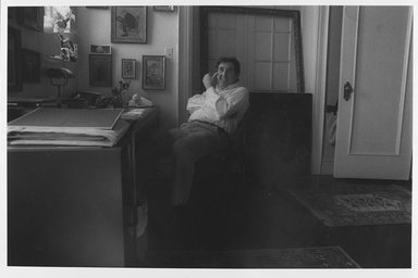 Lenore Seroka (American, born 1935). <em>David Levine</em>, 1982. Gelatin silver print, sheet: 11 x 14 in. (27.8 x 35.5 cm). Brooklyn Museum, Gift of the artist, 85.63.15. © artist or artist's estate (Photo: Brooklyn Museum, 85.63.15_PS9.jpg)