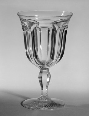 Dorflinger Glass Works. <em>Glass</em>, ca. 1918. Clear glass, Other: 6 1/8 x 2 7/8 x 2 7/8 in. (15.6 x 7.3 x 7.3 cm). Brooklyn Museum, Gift of Kay Dorflinger Manchee, 85.7.4. Creative Commons-BY (Photo: Brooklyn Museum, 85.7.4_bw.jpg)
