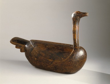  <em>Wedding Goose (Kirogi)</em>, 19th century. Wood with traces of ink, 9 3/4 x 5 1/4 x 13 3/4 in. (24.8 x 13.3 x 35 cm). Brooklyn Museum, Gift of Mr. and Mrs. Alastair B. Martin, the Guennol Collection, 86.140. Creative Commons-BY (Photo: Brooklyn Museum, 86.140_SL1.jpg)