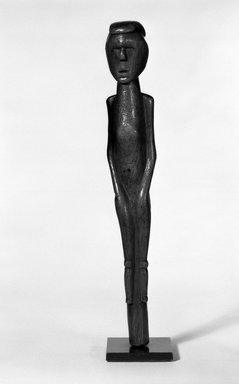 Zulu. <em>Staff Figure</em>, 20th century. Wood, 9 1/8 x 1 2/3 in. (24.8 x 3.7 cm). Brooklyn Museum, Gift of Dr. and Mrs. Abbott A. Lippman, 86.162.1. Creative Commons-BY (Photo: Brooklyn Museum, 86.162.1_bw.jpg)