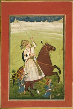 Ustad Ahmad (son of Ahmad Ali). <em>Portrait of Thakur Sangram Singh</em>, ca. 1740–1750. Opaque watercolor, gold, and silver on paper, sheet: 12 1/4 x 8 5/16 in.  (31.1 x 21.1 cm). Brooklyn Museum, Gift of Patricia C. Jones, 86.187.1 (Photo: Brooklyn Museum, 86.187.1_IMLS_SL2.jpg)