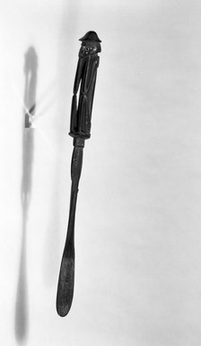  <em>Lime Spatula (Kena)</em>, 20th century. Wood, lime, 11 1/4 x 3/4 x 1 in. (28.6 x 1.9 x 2.5 cm). Brooklyn Museum, Gift of the Ernest Erickson Foundation, Inc., 86.224.147. Creative Commons-BY (Photo: Brooklyn Museum, 86.224.147_bw.jpg)
