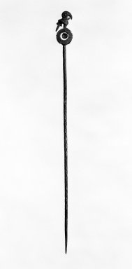 Chimú. <em>Tupu</em>, 1000-1500. Silver, Length: 9 5/16 in. Brooklyn Museum, Gift of the Ernest Erickson Foundation, Inc., 86.224.185. Creative Commons-BY (Photo: Brooklyn Museum, 86.224.185_bw.jpg)