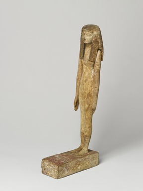 <em>Tomb Statue of a Woman</em>, ca. 1844-1759 B.C.E. Wood, pigment, 13 3/4 x 2 5/16 x 5 1/2 in. (35 x 5.8 x 14 cm). Brooklyn Museum, Gift of the Ernest Erickson Foundation, Inc., 86.226.11. Creative Commons-BY (Photo: Brooklyn Museum, 86.226.11_threequarter_PS4.jpg)