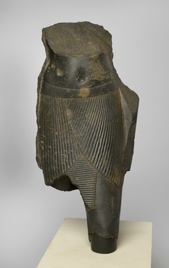  <em>Torso of Ziharpto</em>, 380–342 B.C.E. Basalt, 20 x 10 x 8 in. (50.8 x 25.4 x 20.3 cm). Brooklyn Museum, Gift of the Ernest Erickson Foundation, Inc., 86.226.24. Creative Commons-BY (Photo: Brooklyn Museum, 86.226.24_front_PS2.jpg)