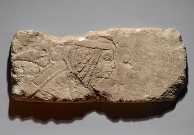  <em>Woman with Formal Bouquet</em>, ca. 1353–1336 B.C.E. Limestone, 9 1/8 x 21 1/16 x 1 9/16 in. (23.1 x 53.5 x 4 cm). Brooklyn Museum, Gift of the Ernest Erickson Foundation, Inc., 86.226.33. Creative Commons-BY (Photo: Brooklyn Museum, 86.226.33_PS2.jpg)