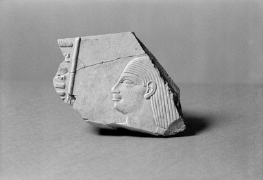 Egyptian. <em>Fragment from Relief of a Nobleman</em>, ca. 760-656 B.C.E. Limestone, 3 13/16 x 5 1/2 in. (9.7 x 14 cm). Brooklyn Museum, Gift of the Ernest Erickson Foundation, Inc., 86.226.5. Creative Commons-BY (Photo: Brooklyn Museum, 86.226.5_NegA_SL1.jpg)