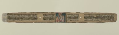  <em>Folio from a Gandavyuha Manuscript</em>, 12th century. Colors on palm leaf, 2 x 21 5/8 in. Brooklyn Museum, Gift of the Ernest Erickson Foundation, Inc., 86.227.136 (Photo: Brooklyn Museum, 86.227.136_PS2.jpg)