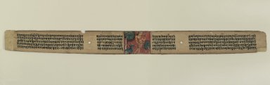  <em>Folio from a Gandavyuha Manuscript</em>, 12th century. Colors on palm leaf, 2 x 21 5/8in. (5.1 x 54.9cm). Brooklyn Museum, Gift of the Ernest Erickson Foundation, Inc., 86.227.137 (Photo: Brooklyn Museum, 86.227.137_PS2.jpg)