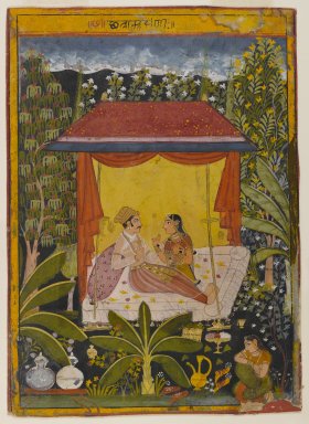 Indian. <em>Unidentified Page from a Dispersed Nayika Series</em>, ca. 1650-1660. Opaque watercolors on paper, sheet: 8 3/8 x 6 in.  (21.3 x 15.2 cm). Brooklyn Museum, Gift of the Ernest Erickson Foundation, Inc., 86.227.138 (Photo: Brooklyn Museum, 86.227.138_IMLS_PS4.jpg)