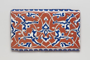 <em>Rectangular Tile</em>, ca. 1575. Ceramic, 10 3/16 x 9/16 x 5 7/8 in. (25.8 x 1.4 x 14.9 cm). Brooklyn Museum, Gift of the Ernest Erickson Foundation, Inc., 86.227.142. Creative Commons-BY (Photo: Brooklyn Museum, 86.227.142_PS11.jpg)