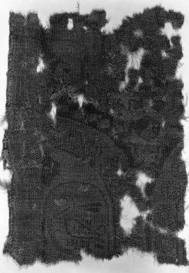  <em>Textile Fragment</em>, 9th century. Cotton, 12 1/2 x 9in. (31.8 x 22.9cm). Brooklyn Museum, Gift of the Ernest Erickson Foundation, Inc., 86.227.144. Creative Commons-BY (Photo: Brooklyn Museum, 86.227.144_acetate_bw.jpg)