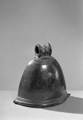  <em>Ritual Bell</em>, 9th century. Bronze, 5 13/16 x 4 5/16 x 5 11/16 in. (14.7 x 11 x 14.5 cm). Brooklyn Museum, Gift of the Ernest Erickson Foundation, Inc., 86.227.44. Creative Commons-BY (Photo: Brooklyn Museum, 86.227.44_acetate_bw.jpg)