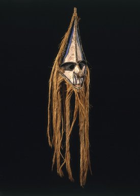 Ambrym. <em>Mask (Rom)</em>, 19th century. Palm spathe, bamboo, coconut fiber, hemp, pigment, 37 3/4 x 8 x 9 in. (95.9 x 20.3 x 22.9 cm). Brooklyn Museum, Gift of Marcia and John Friede and Mrs Melville W. Hall, 86.229.5. Creative Commons-BY (Photo: Brooklyn Museum, 86.229.5_SL1.jpg)