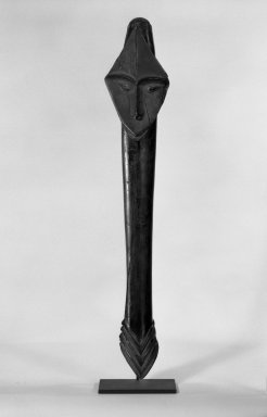 Malakula. <em>Club Fragment</em>, 20th century. Wood, pigment, 7 1/2 x 3 1/4 x 3 in. (19.1 x 8.3 x 7.6 cm). Brooklyn Museum, Gift of Marcia and John Friede and Mrs. Melville W. Hall, 86.229.7. Creative Commons-BY (Photo: Brooklyn Museum, 86.229.7_bw.jpg)